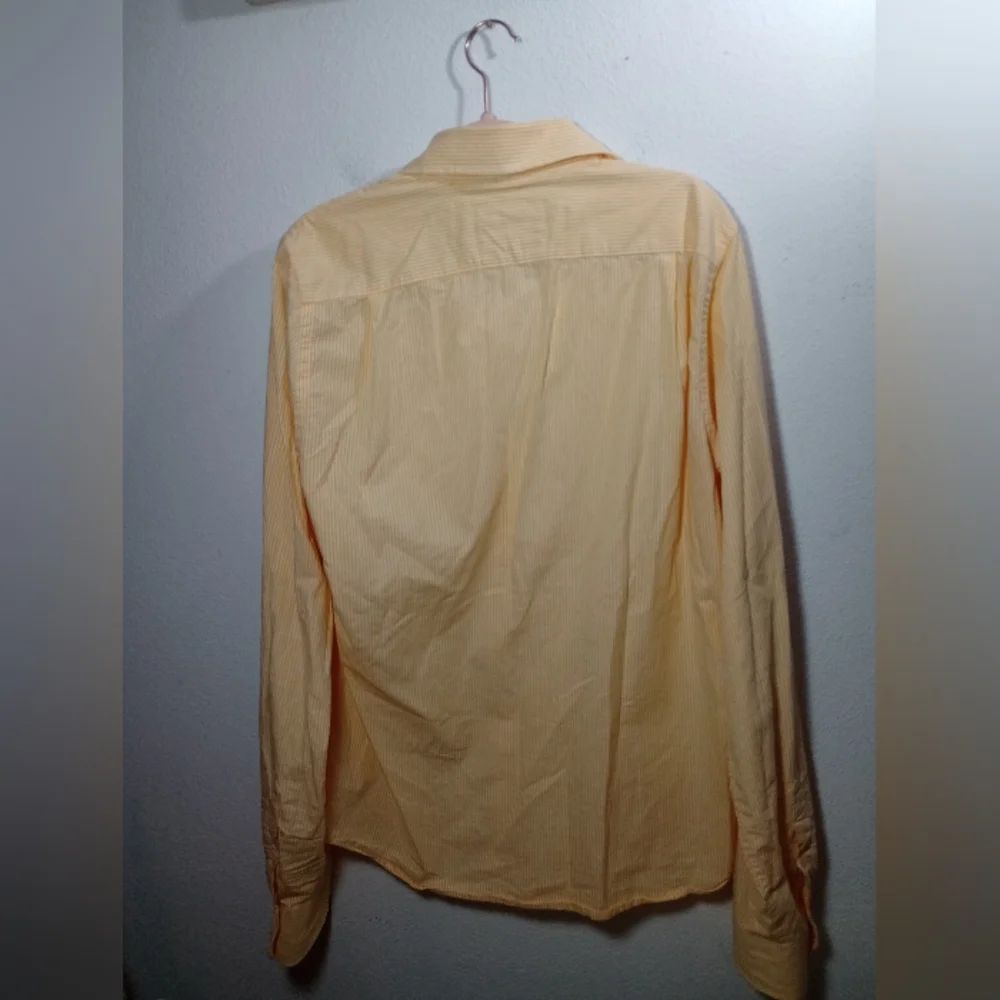 Hollister Men's Yellow Striped Button-Down‎ Shirt - Picture 4 of 4